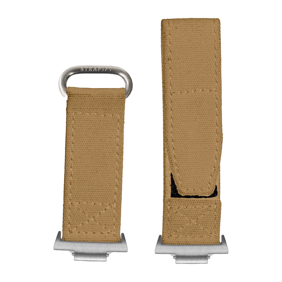 Military Velcro - Desert Sand Silver with Strap Adapter for Tissot PRX 40