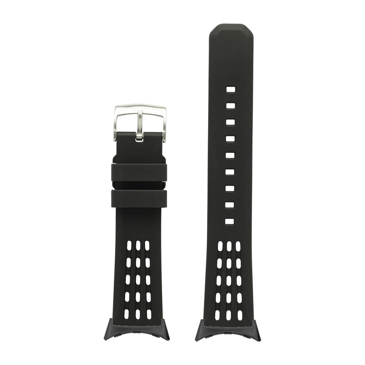 FKM Rubber - AeroMax Black Black with Google Pixel Spring Bar Adapters - Wear Any 20mm Strap! for Pixel Watch 1-5 41mm