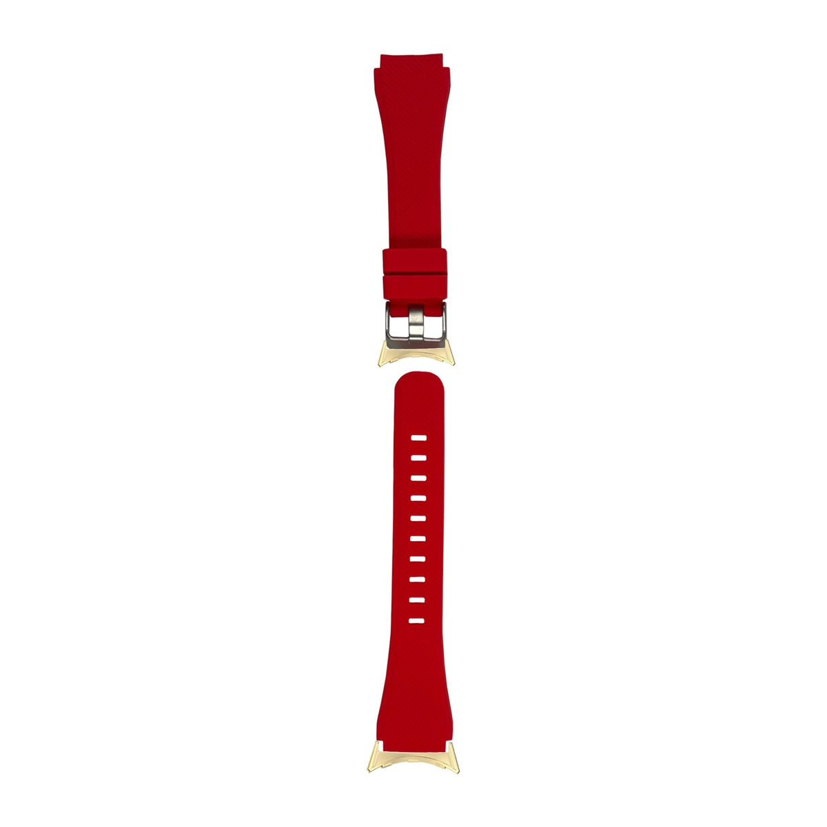 Flexi Silicone Red Gold with Google Pixel Spring Bar Adapters - Wear Any 20mm Strap! for Pixel Watch 3-5 45mm