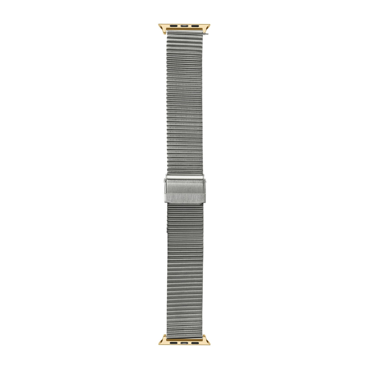 Flat-Link Micro-Adjustable Bracelet Silver Gold with Connecters - Spring Bar Type for Apple Watch