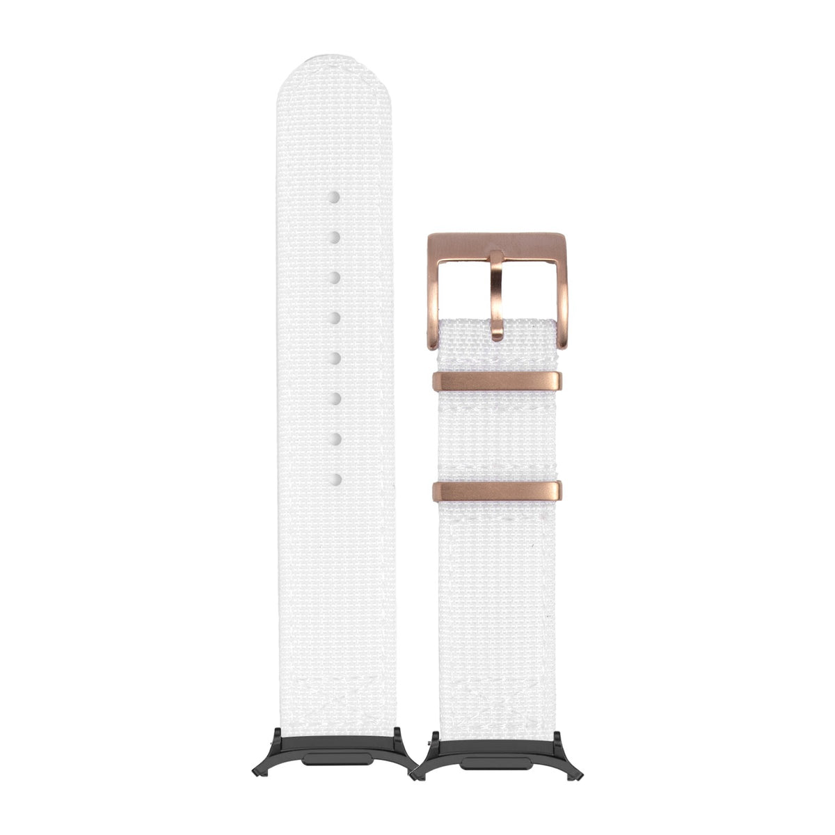 Alpha Militex - White - Small/Medium for the Galaxy Watch 8, 9 and Ultra with adapter fitted