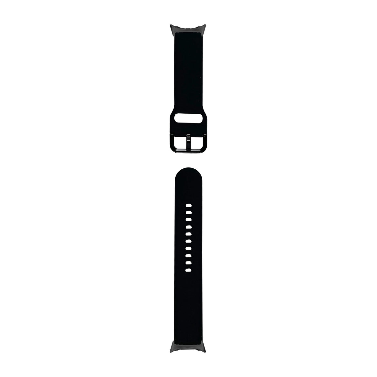 Flexi Silicone 6 Black Black with Google Pixel Spring Bar Adapters - Wear Any 20mm Strap! for Pixel Watch 1-5 41mm