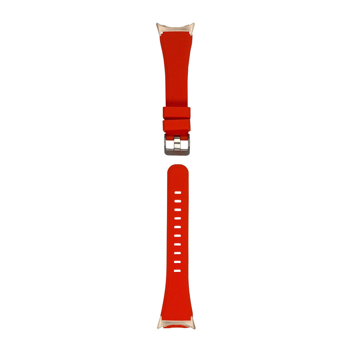 Flexi Silicone Orange Rose Gold with Google Pixel Spring Bar Adapters - Wear Any 20mm Strap! for Pixel Watch 3-5 45mm