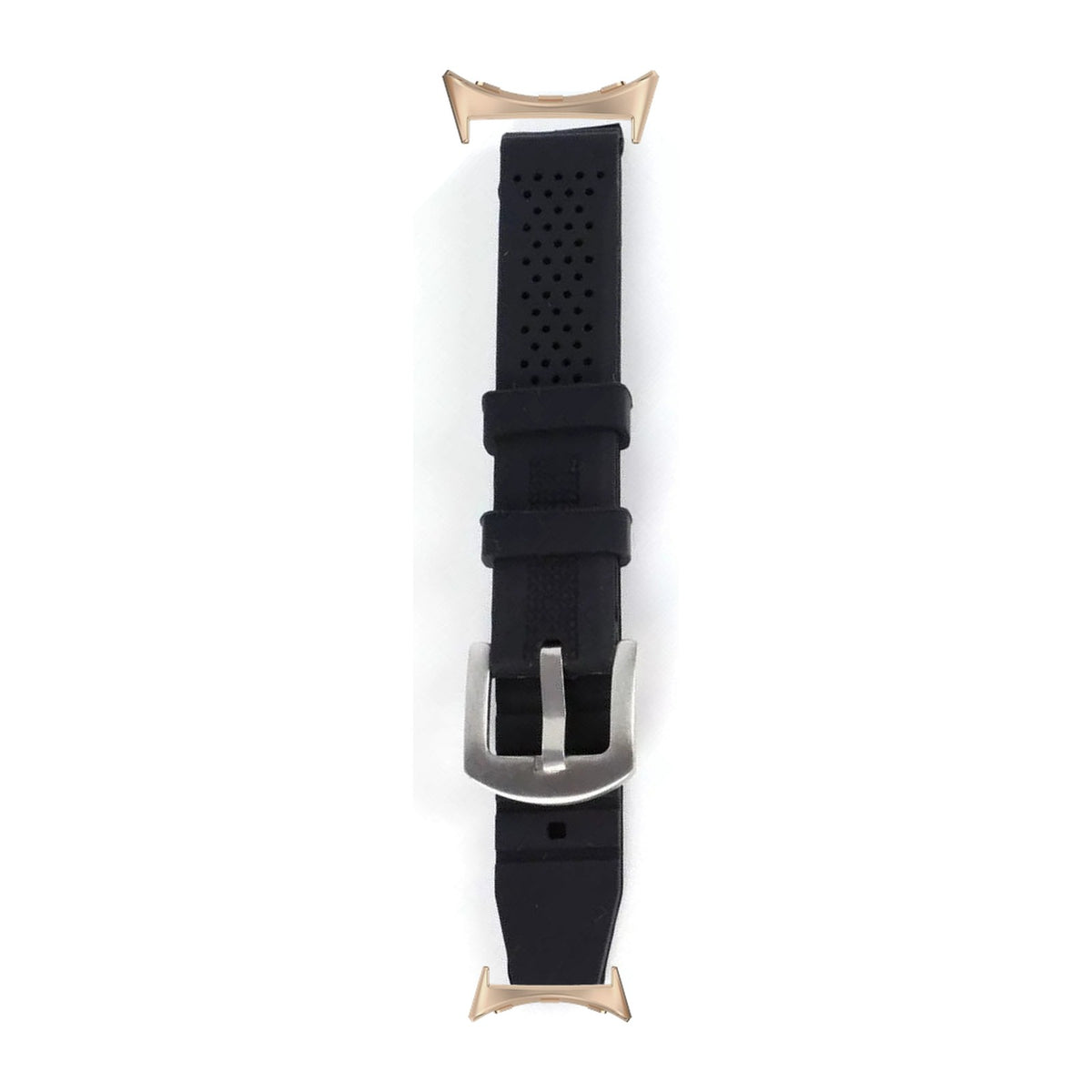 Black Military V2 Rose Gold with Google Pixel Spring Bar Adapters - Wear Any 20mm Strap! for Pixel Watch 3-5 45mm