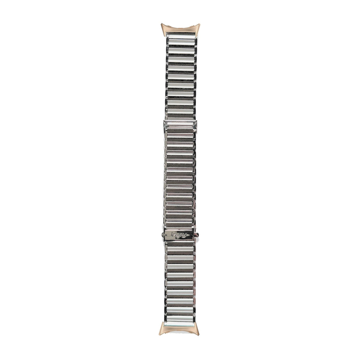 The Forstner Klip - Stainless Steel Ladder-Style Watch Bracelet Rose Gold with Google Pixel Spring Bar Adapters - Wear Any 20mm Strap! for Pixel Watch 3-5 45mm