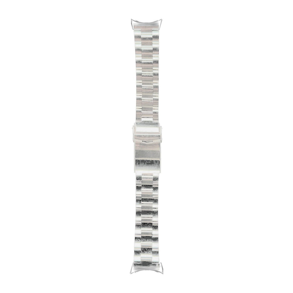 Super-O Steel Bracelet Silver with V-Clasp with Google Pixel Spring Bar Adapters - Wear Any 20mm Strap! for Pixel Watch 1-5 41mm
