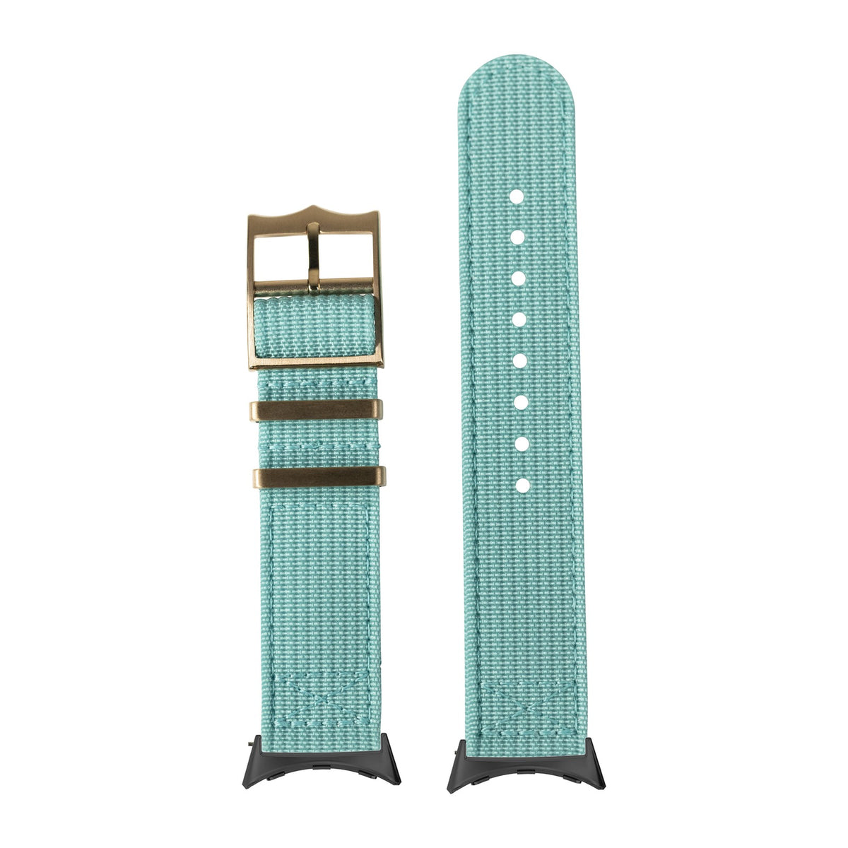 Alpha Militex - Tiffany Blue Rose Gold Black with Google Pixel Spring Bar Adapters - Wear Any 20mm Strap! for Pixel Watch 3-5 45mm