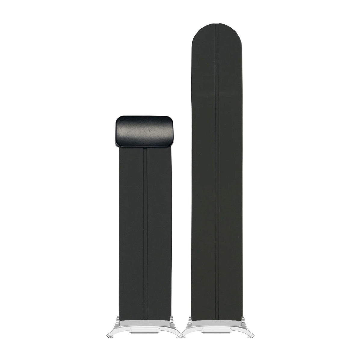 Silicone Dark Grey Silver with Magnetic Clasp with Strap Adapter for Galaxy Watch 8-9/Ultra