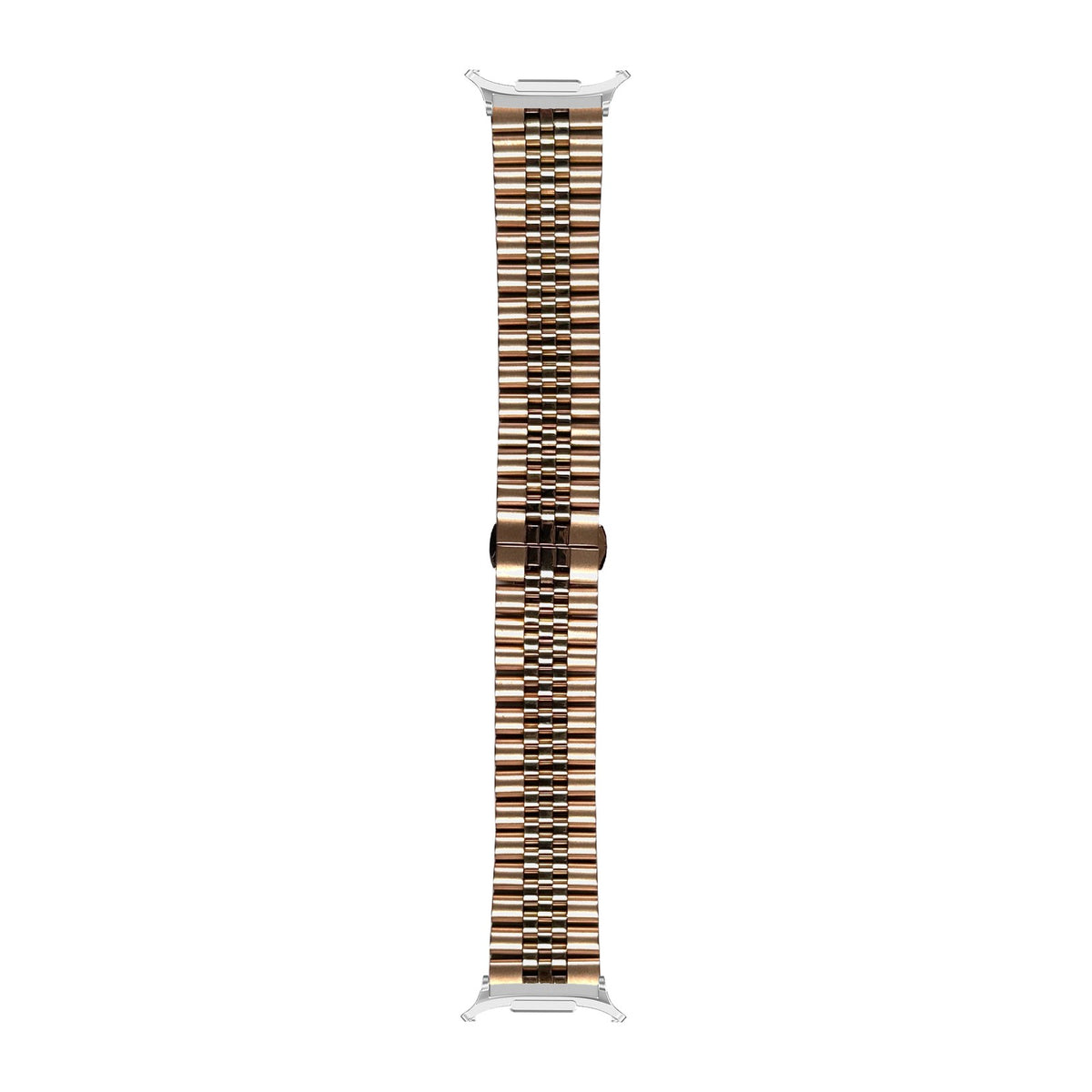 Jubilee Bracelet - Rose Gold Silver with Strap Adapter for Galaxy Watch 8-9/Ultra