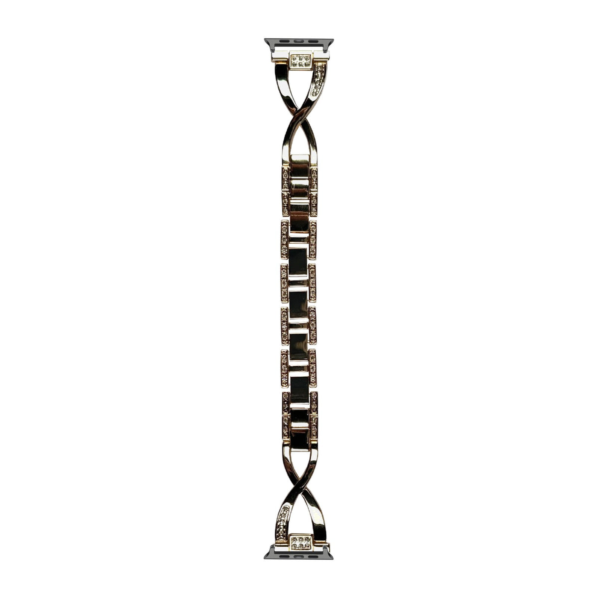 Helix Bracelet Gold Black with Connecters - Spring Bar Type for Apple Watch