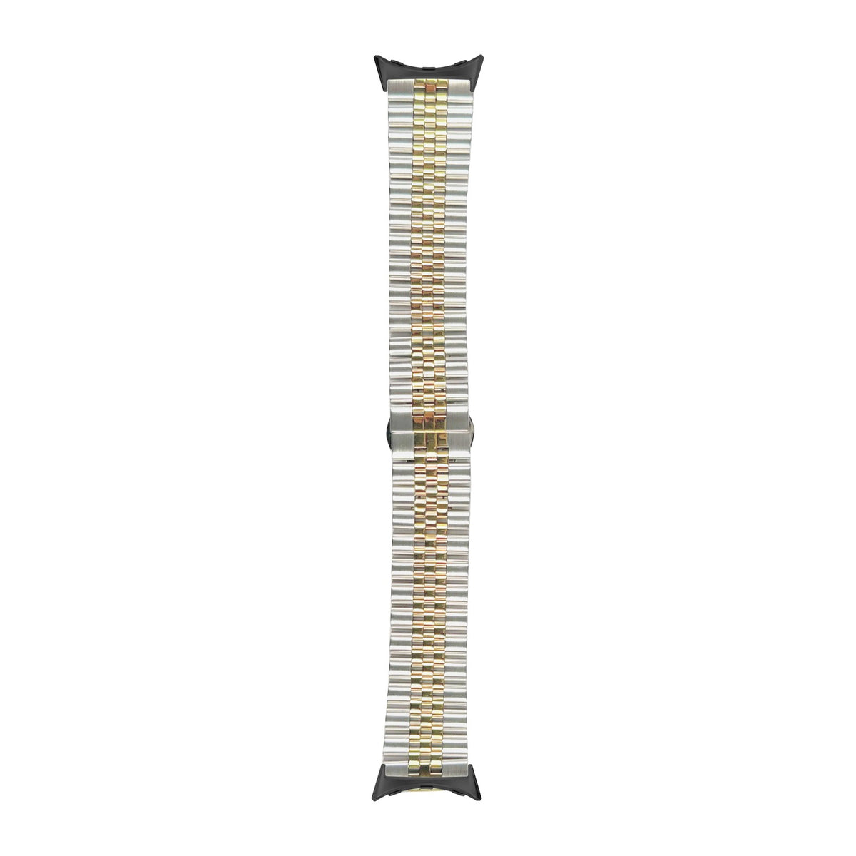 Jubilee Bracelet - Silver/Gold Black with Google Pixel Spring Bar Adapters - Wear Any 20mm Strap! for Pixel Watch 3-5 45mm