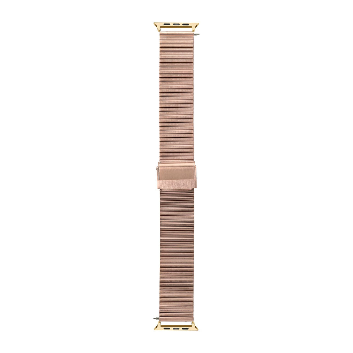 Flat-Link Micro-Adjustable Bracelet Rose Gold Gold with Connecters - Spring Bar Type for Apple Watch