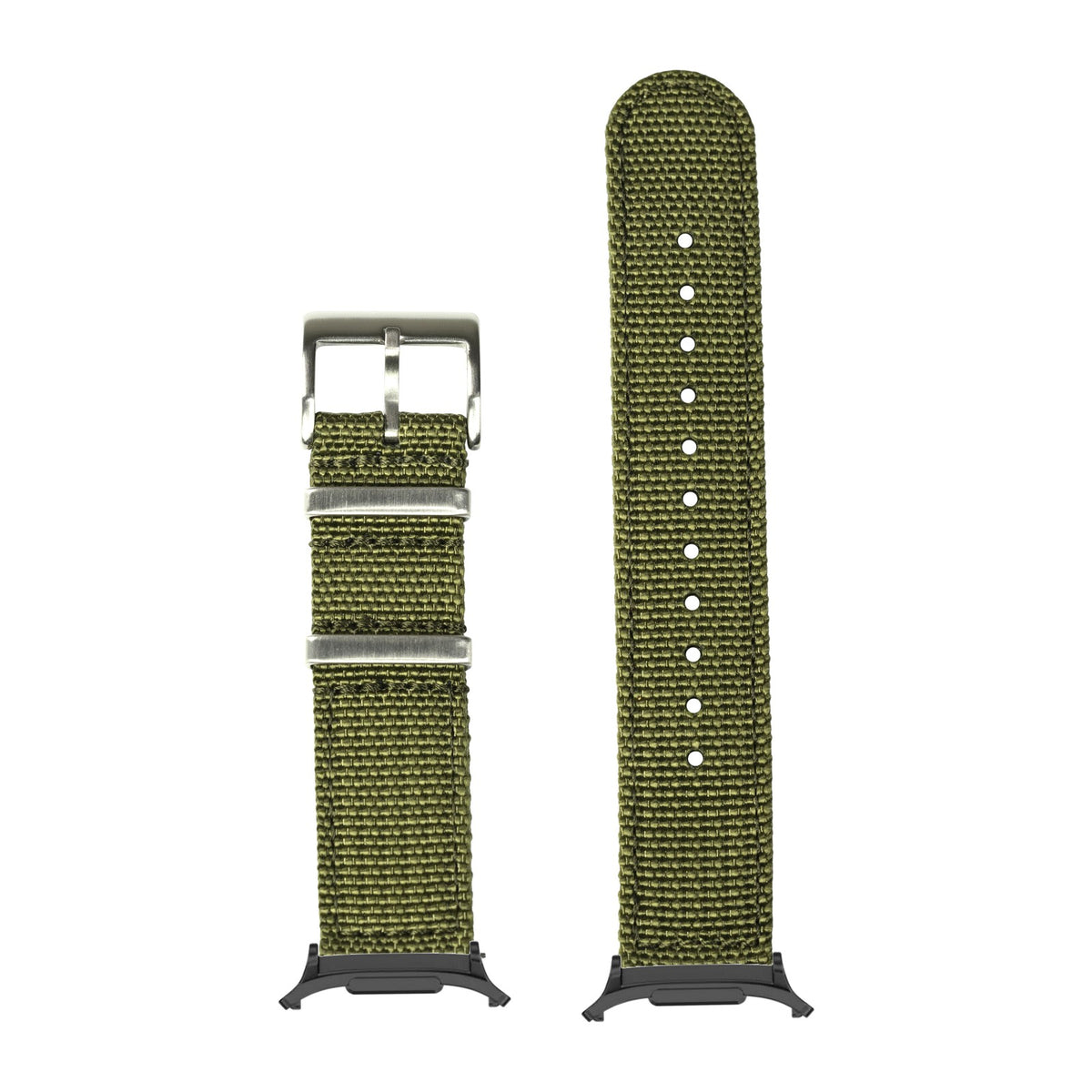 Alpha Militex - Army Green for the Galaxy Watch 8, 9 and Ultra with adapter fitted