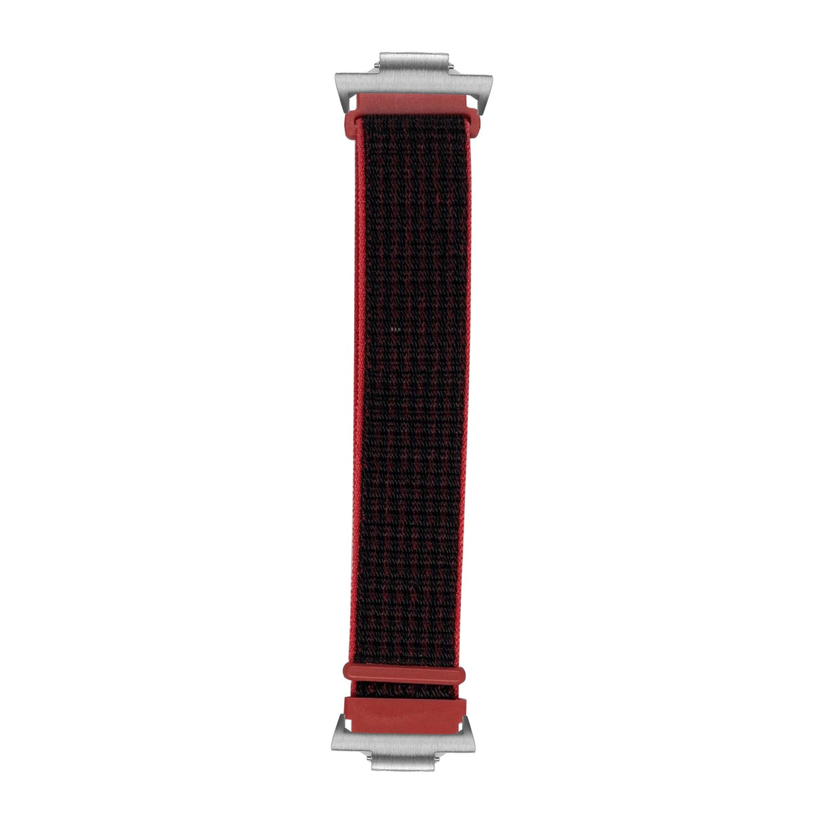 Sports Loop (Velcro) Red/Black Silver with Strap Adapter for Tissot PRX 40