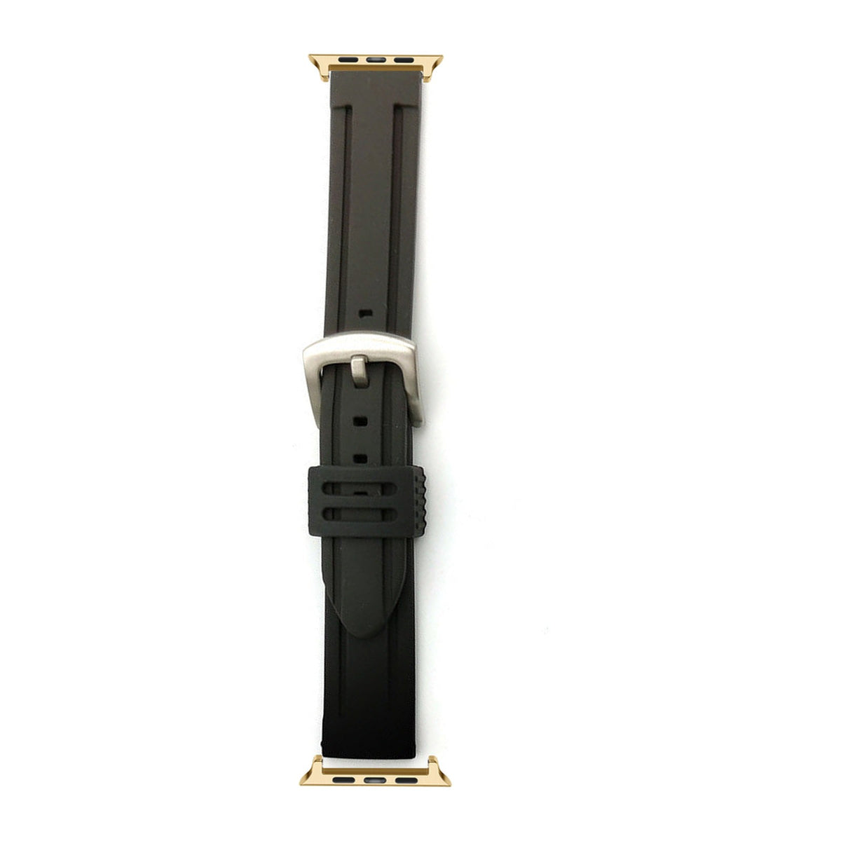 Navigator Silicone Strap Gold with Connecters - Spring Bar Type for Apple Watch
