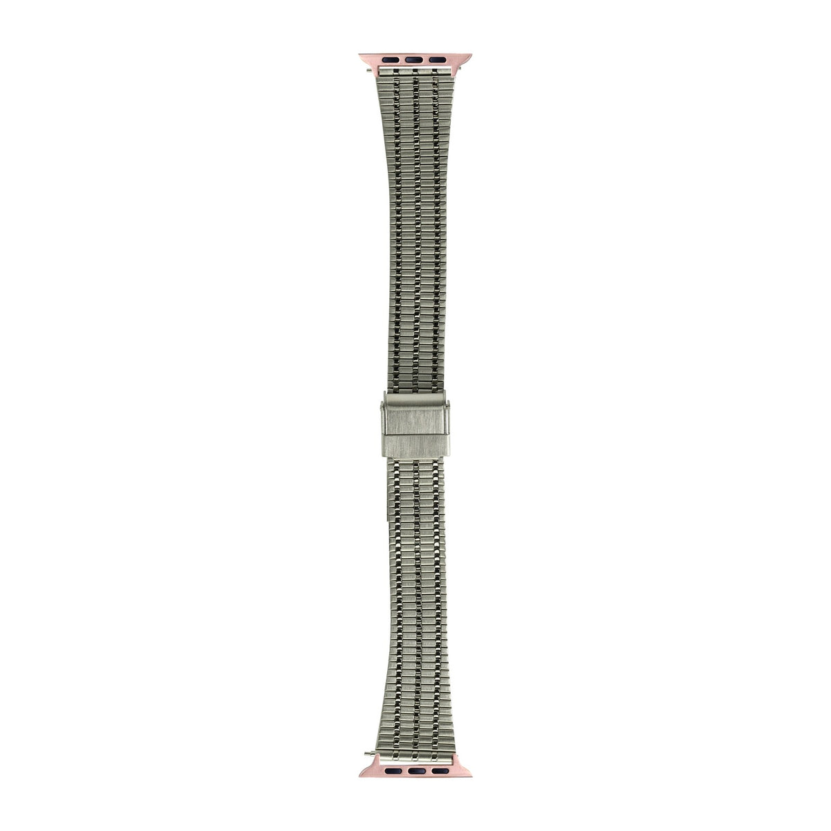 Vintage Tapered Bracelet Silver Rose Gold with Connecters - Spring Bar Type for Apple Watch