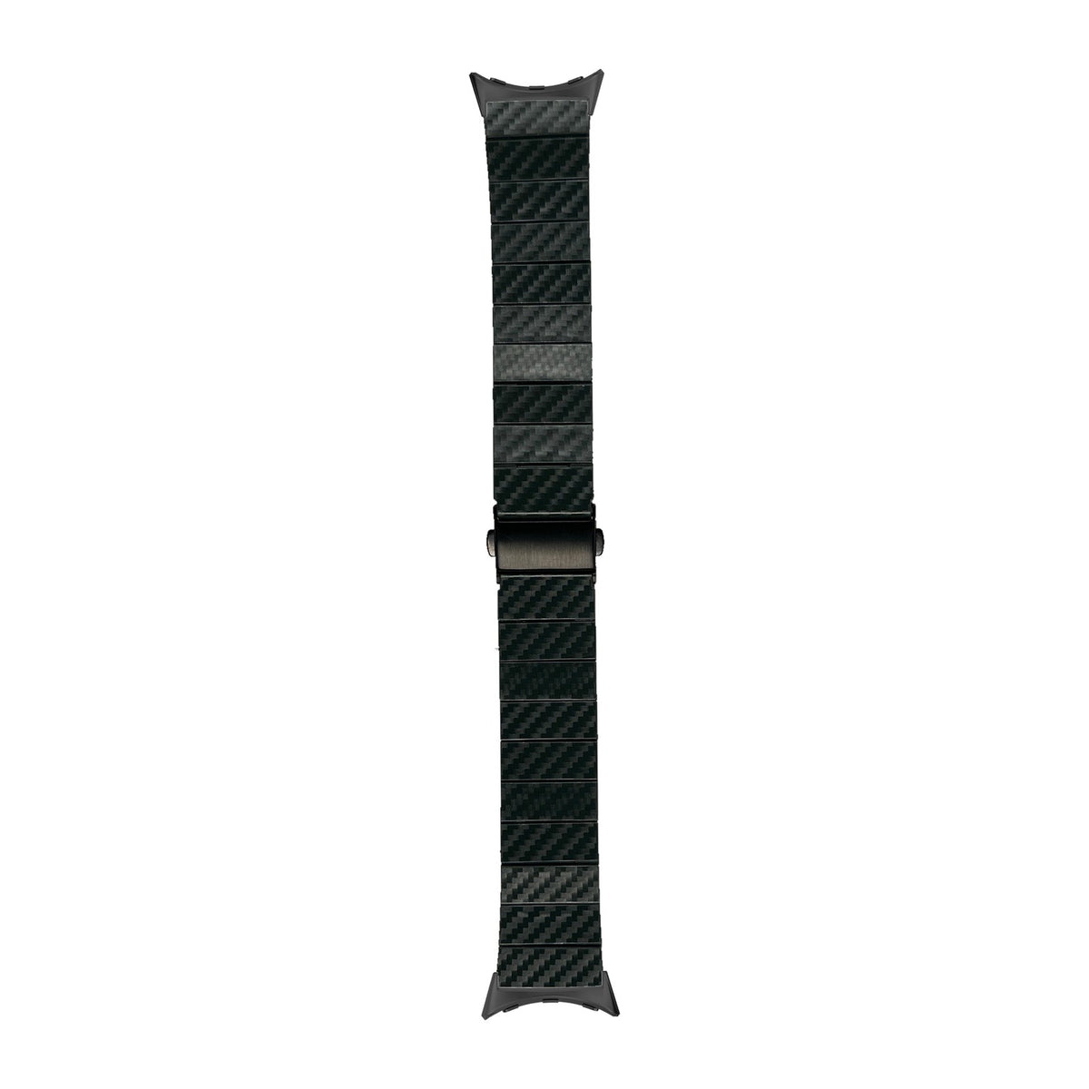 Carbon Fibre Bracelet - Green Black with Google Pixel Spring Bar Adapters - Wear Any 20mm Strap! for Pixel Watch 3-5 45mm