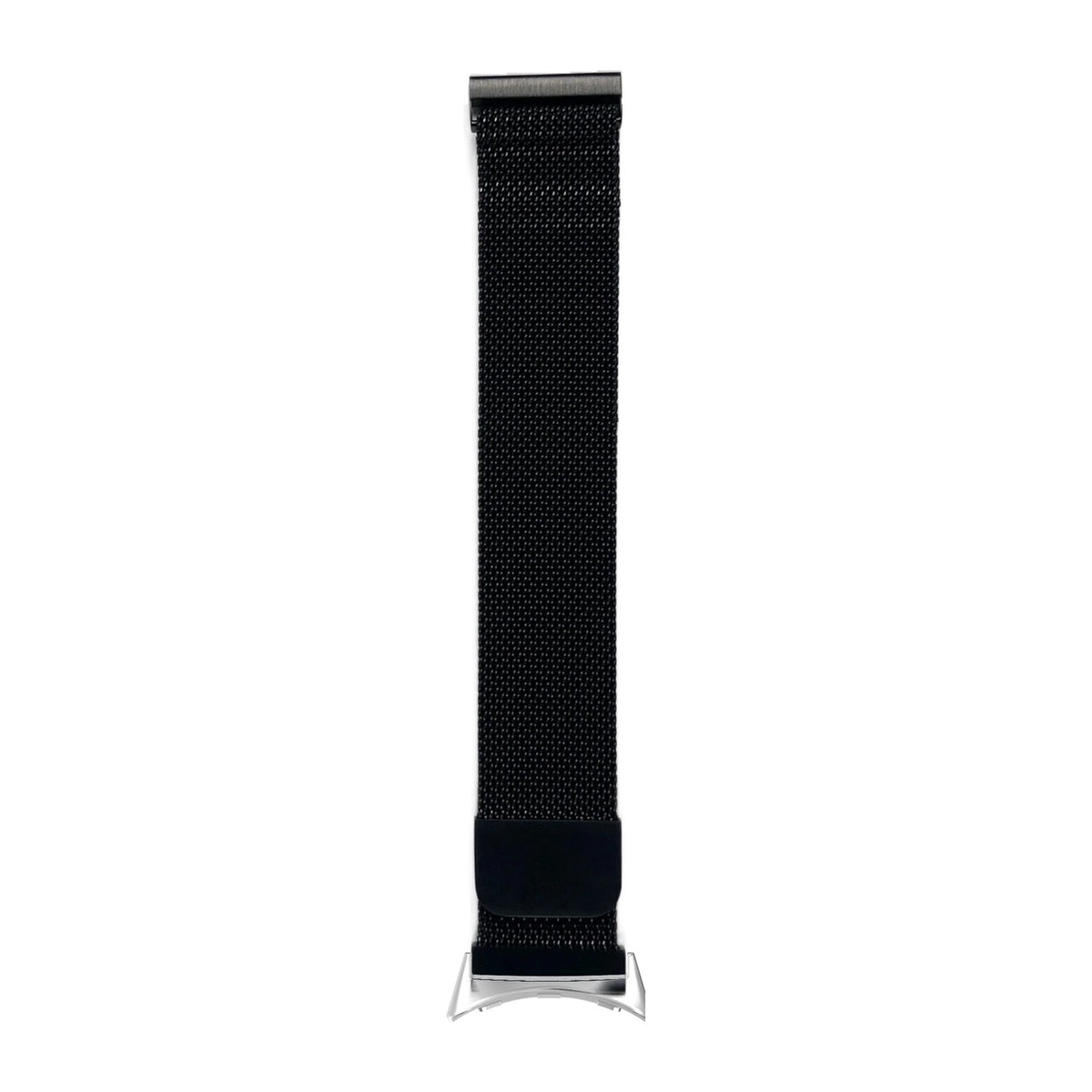 Milanese - Black Silver with Google Pixel Spring Bar Adapters - Wear Any 20mm Strap! for Pixel Watch 1-5 41mm