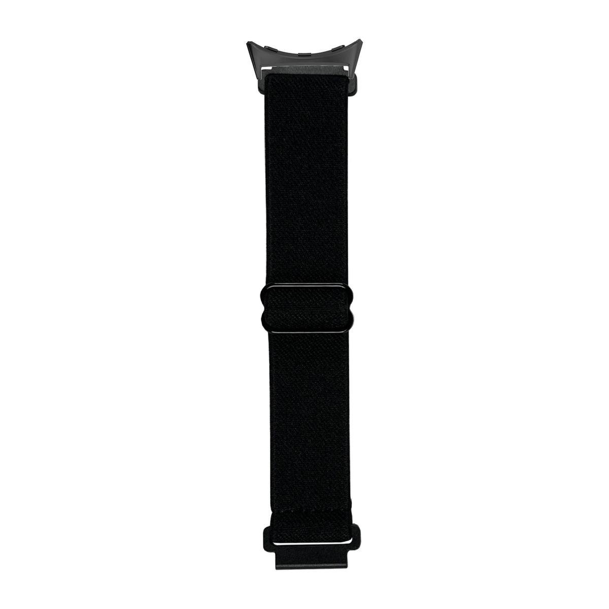 Weaved Elastic Loop Black with Google Pixel Spring Bar Adapters - Wear Any 20mm Strap! for Pixel Watch 1-5 41mm