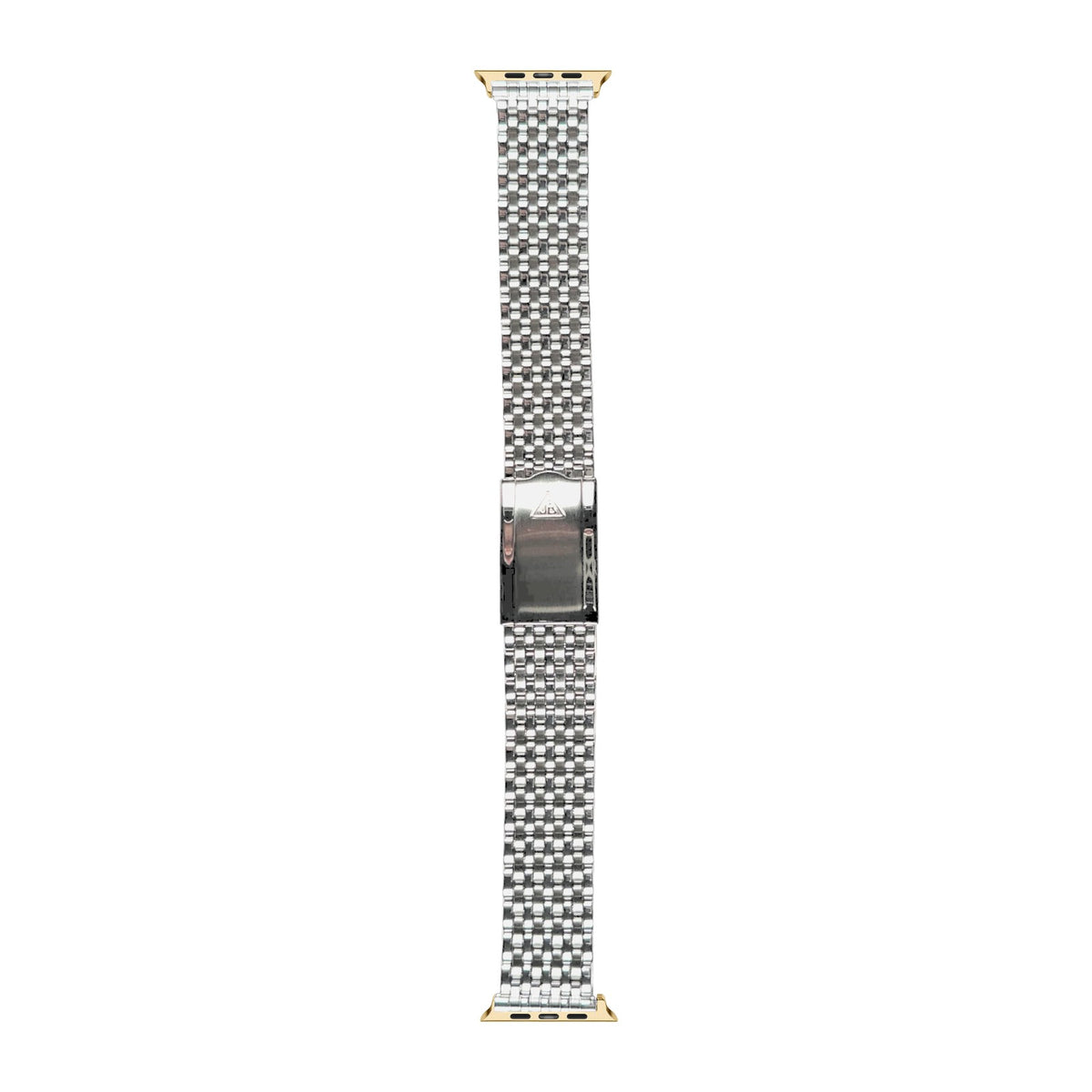 9-Row Beads of Rice Stainless Steel Watch Bracelet Gold with Connecters - Spring Bar Type for Apple Watch