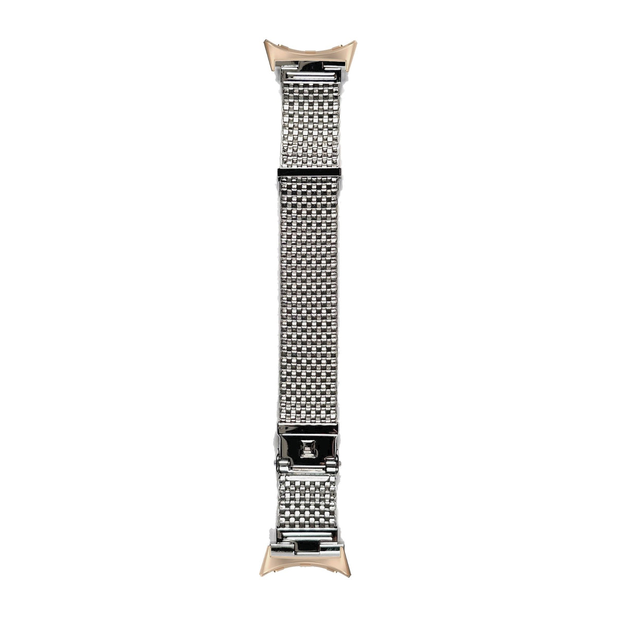 Komfit "JB" Mesh Watch Bracelet Rose Gold with Straight Ends with Google Pixel Spring Bar Adapters - Wear Any 20mm Strap! for Pixel Watch 3-5 45mm