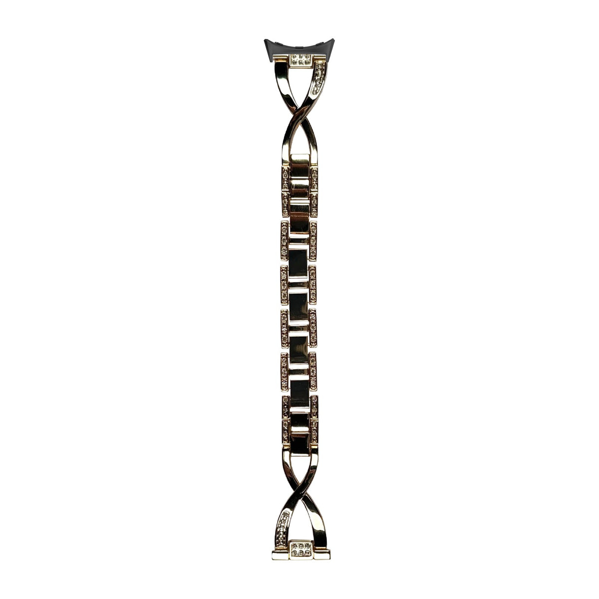 Helix Bracelet Gold Black with Google Pixel Spring Bar Adapters - Wear Any 20mm Strap! for Pixel Watch 3-5 45mm