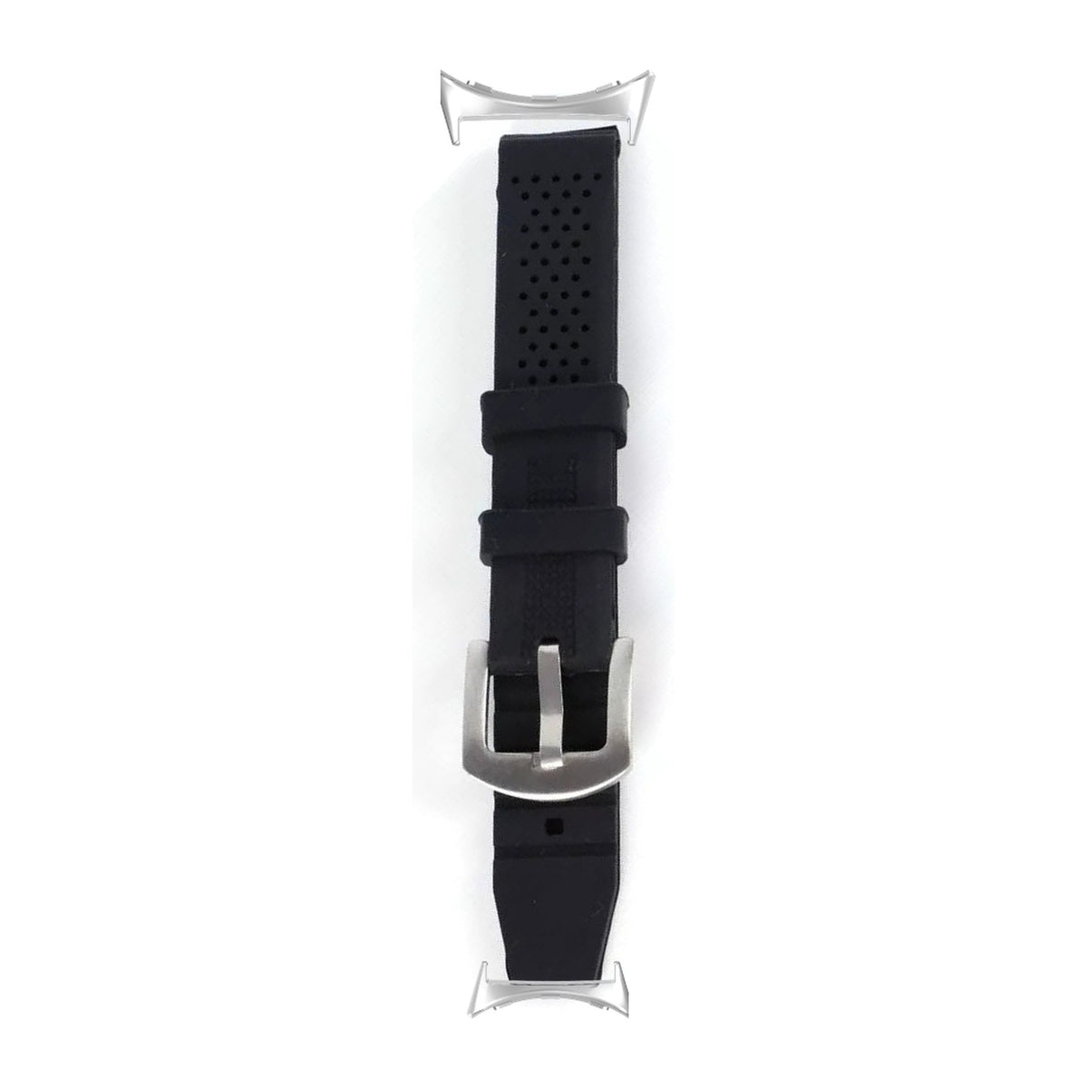 Black Military V2 Silver with Google Pixel Spring Bar Adapters - Wear Any 20mm Strap! for Pixel Watch 3-5 45mm