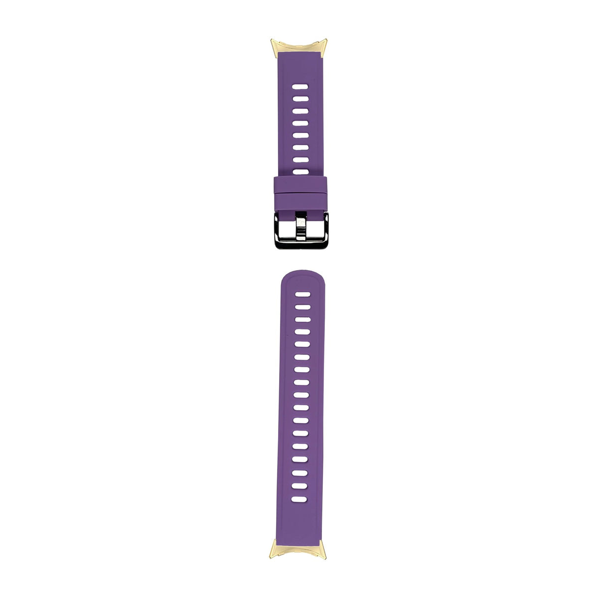 Flexi Silicone 3 Purple Gold with Black Hardware with Google Pixel Spring Bar Adapters - Wear Any 20mm Strap! for Pixel Watch 3-5 45mm