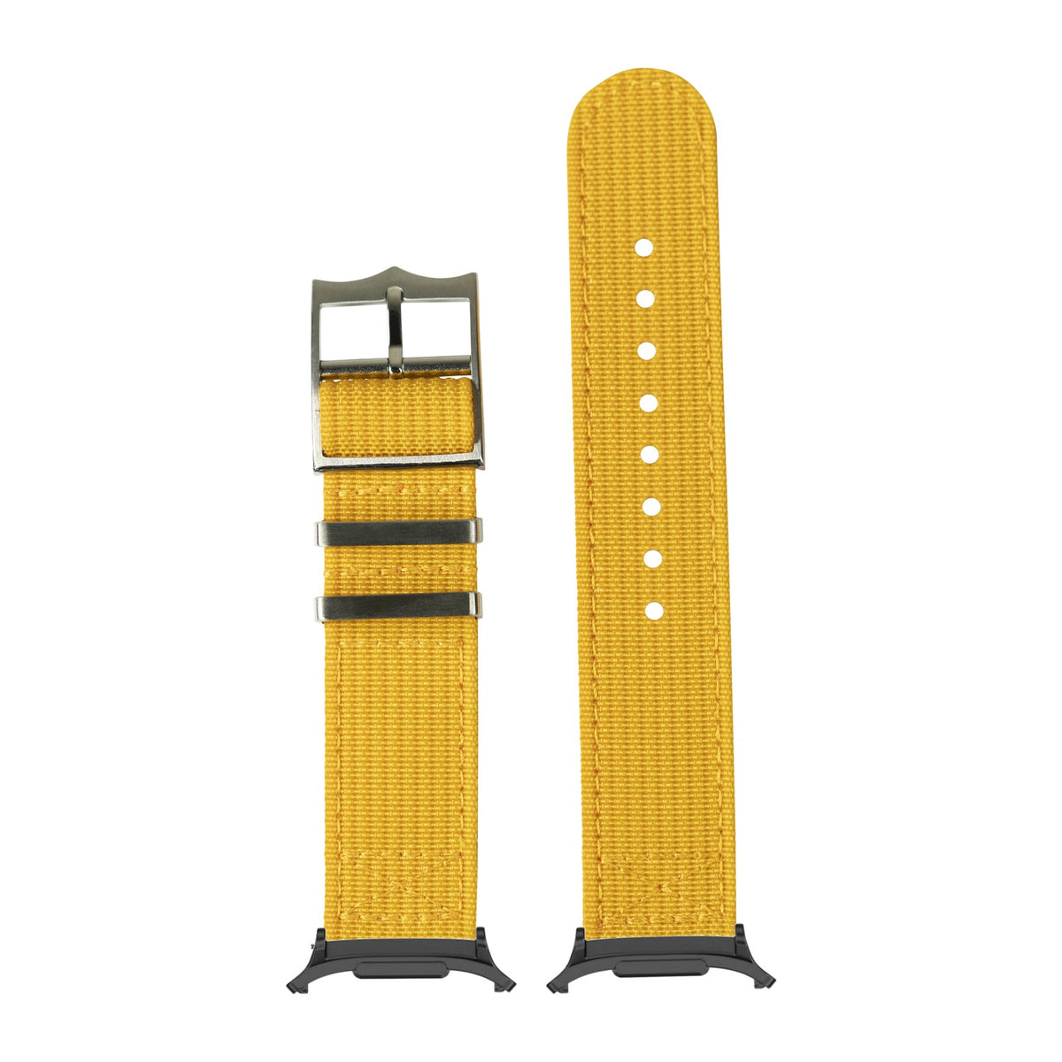 Alpha Militex - Mustard Yellow for the Galaxy Watch 8, 9 and Ultra with adapter fitted