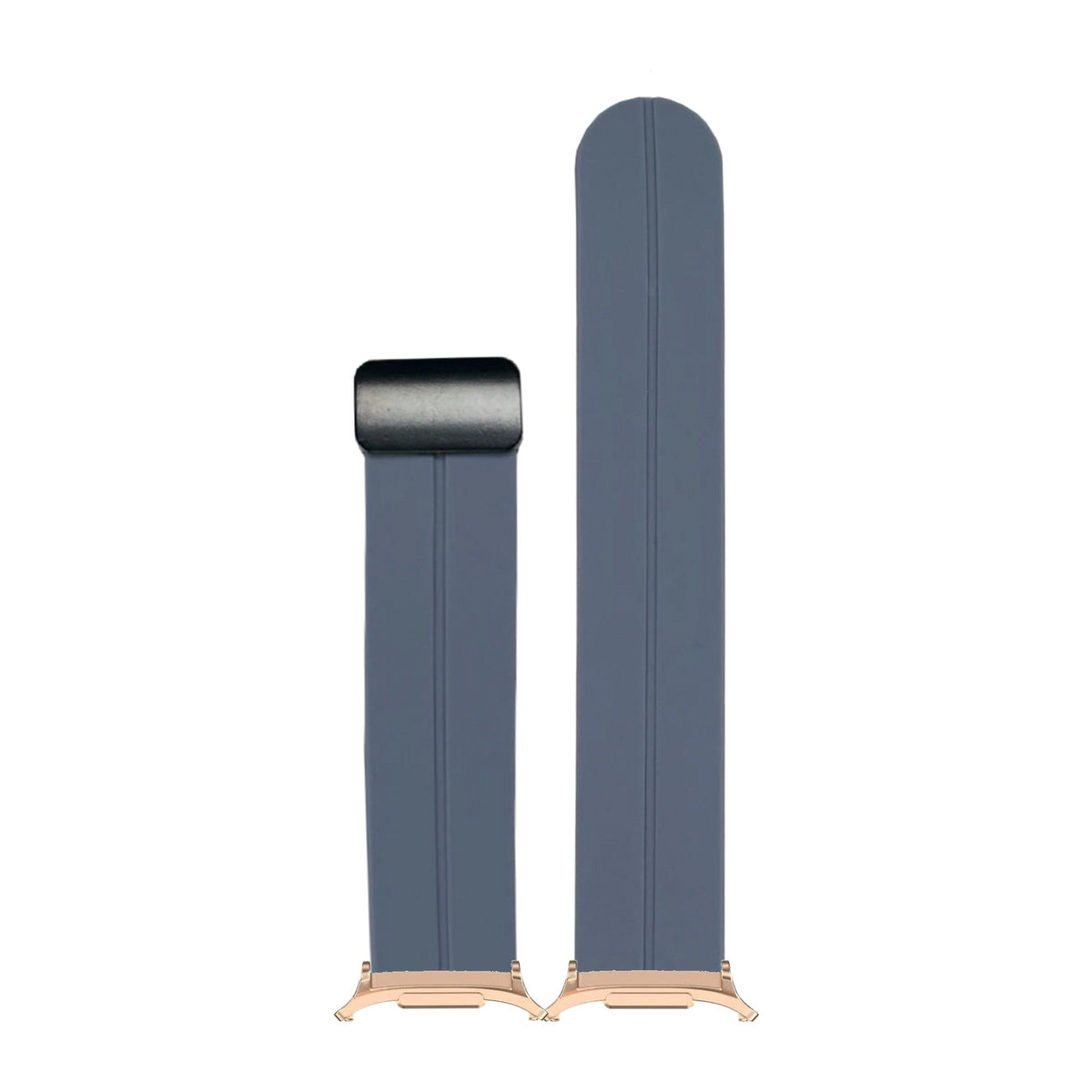 Silicone Soft Blue Rose Gold with Magnetic Clasp with Strap Adapter for Galaxy Watch 8-9/Ultra