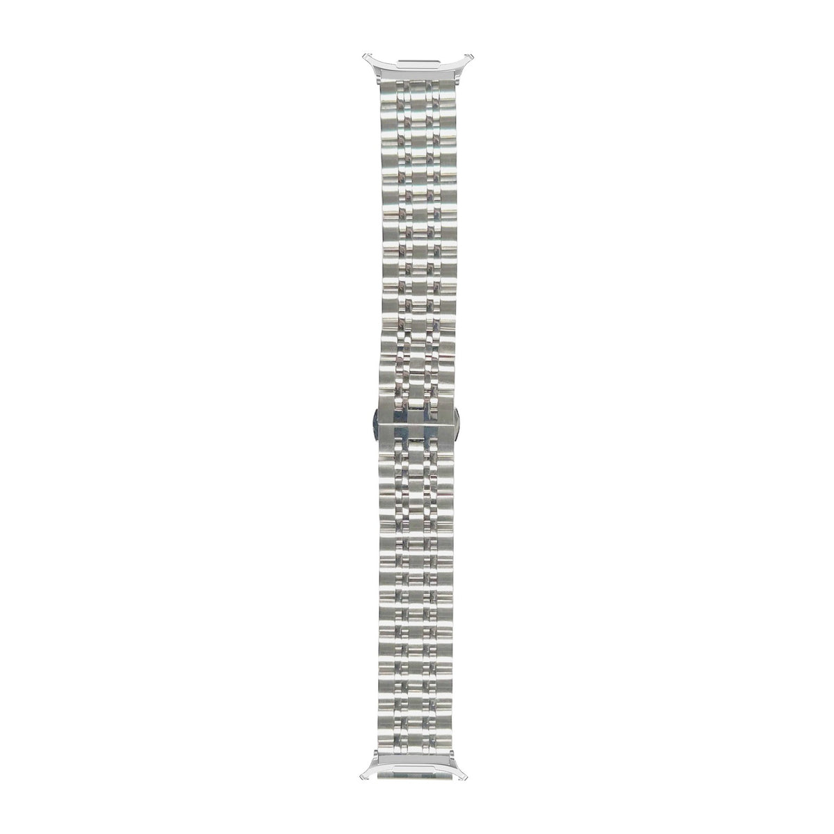Steel Bracelet (Silver) - Deployment Clasp 2 Silver with Strap Adapter for Galaxy Watch 8-9/Ultra