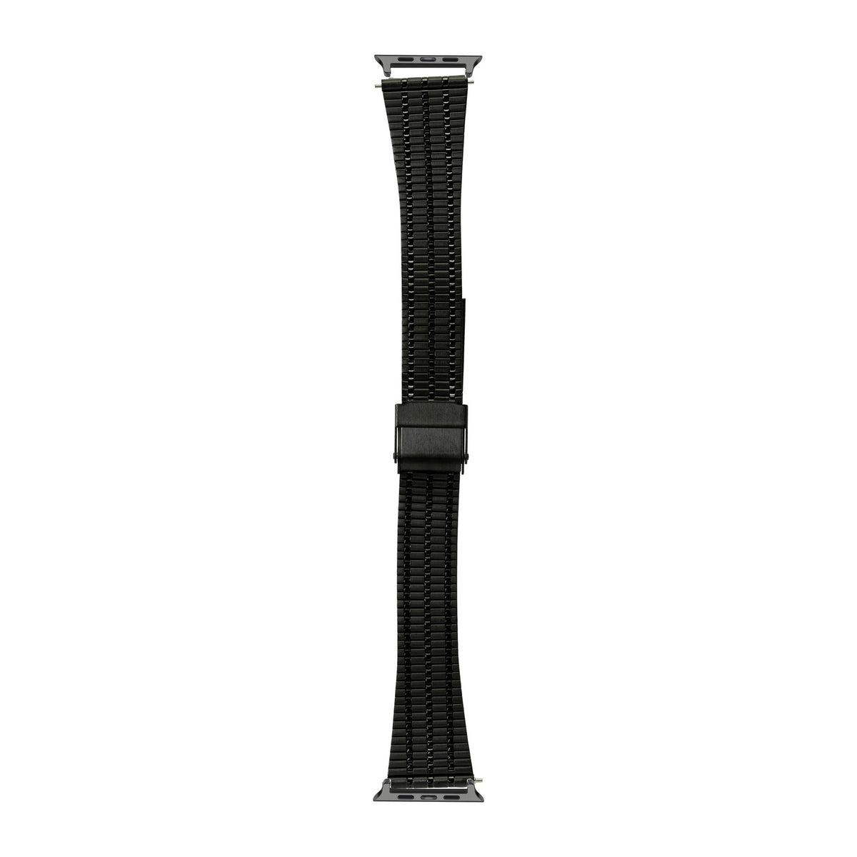 Vintage Tapered Bracelet Black Black with Connecters - Spring Bar Type for Apple Watch