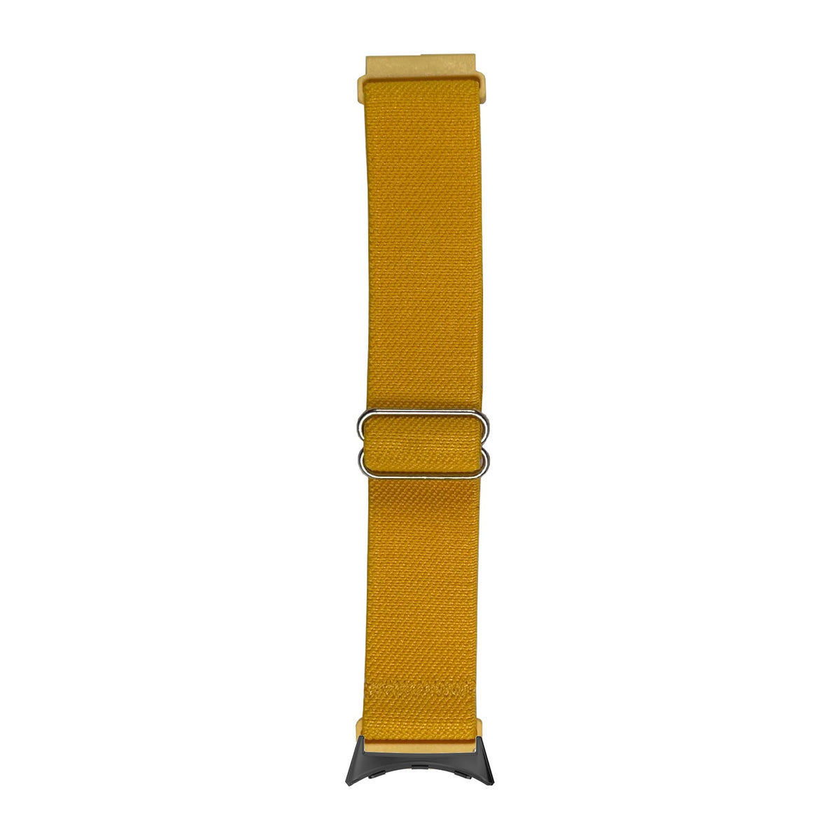 Weaved Elastic Loop Yellow with Google Pixel Spring Bar Adapters - Wear Any 20mm Strap! for Pixel Watch 3-5 45mm