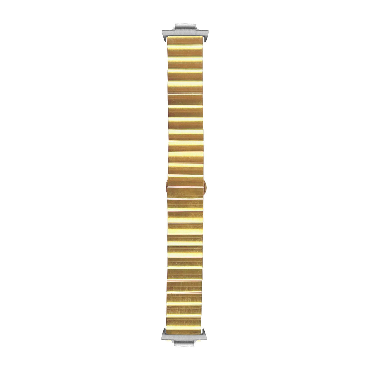 Steel Bracelet (Gold) - Deployment Clasp 3 Silver with Strap Adapter for Tissot PRX 40