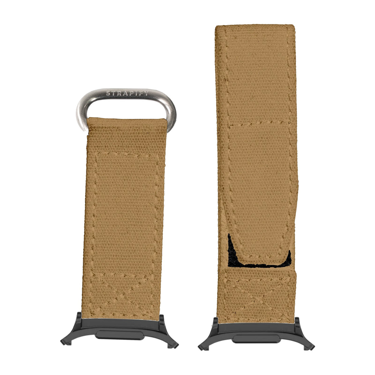 Military Velcro - Desert Sand for the Galaxy Watch 8, 9 and Ultra with adapter fitted
