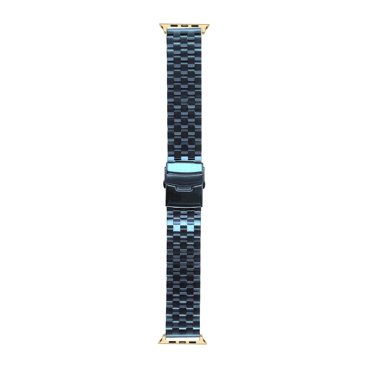 Engineer Bracelet - Folding Deployant Clasp - Blue Gold with Connecters - Spring Bar Type for Apple Watch
