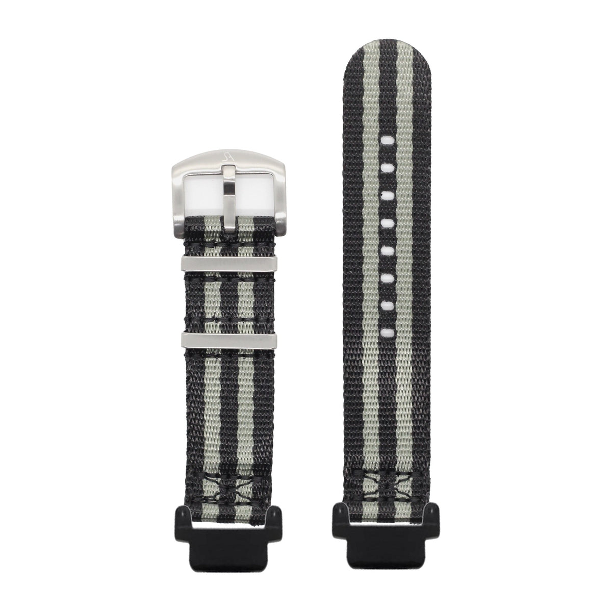 Supreme Militex - Bond (Black/Grey) Black with Garmin Forerunner 220/ 230/ 235/ 620/ 630/ 735XT Strap Adapters for Garmin Forerunner 220/ 230/ 235/ 620/ 630/ 735XT
