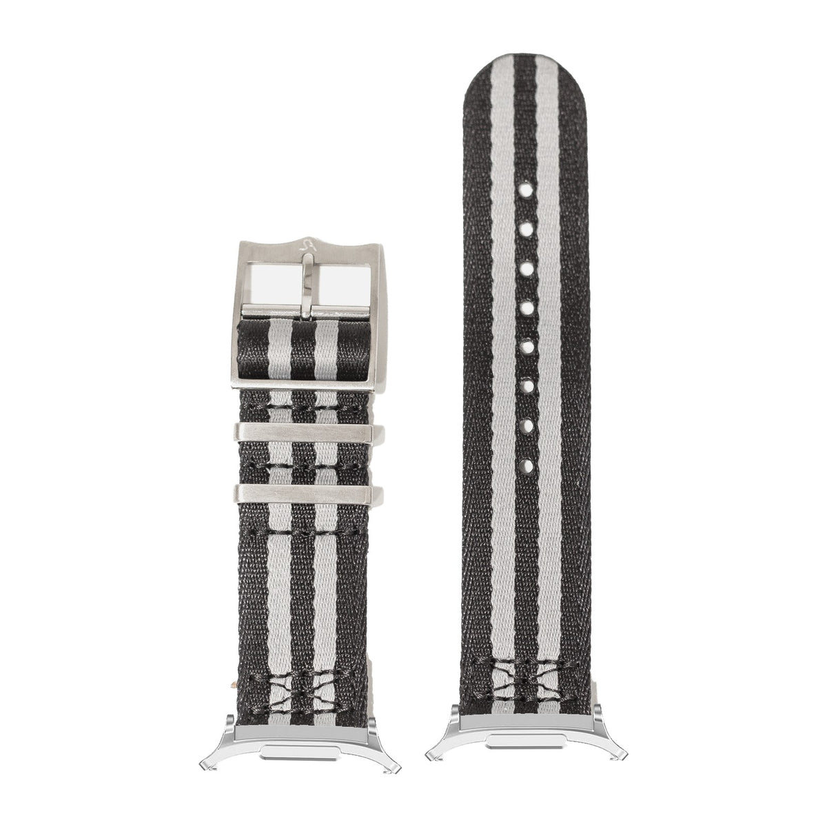 Ultra Militex - Bond (Black/Grey) Silver with Strap Adapter for Galaxy Watch 8-9/Ultra