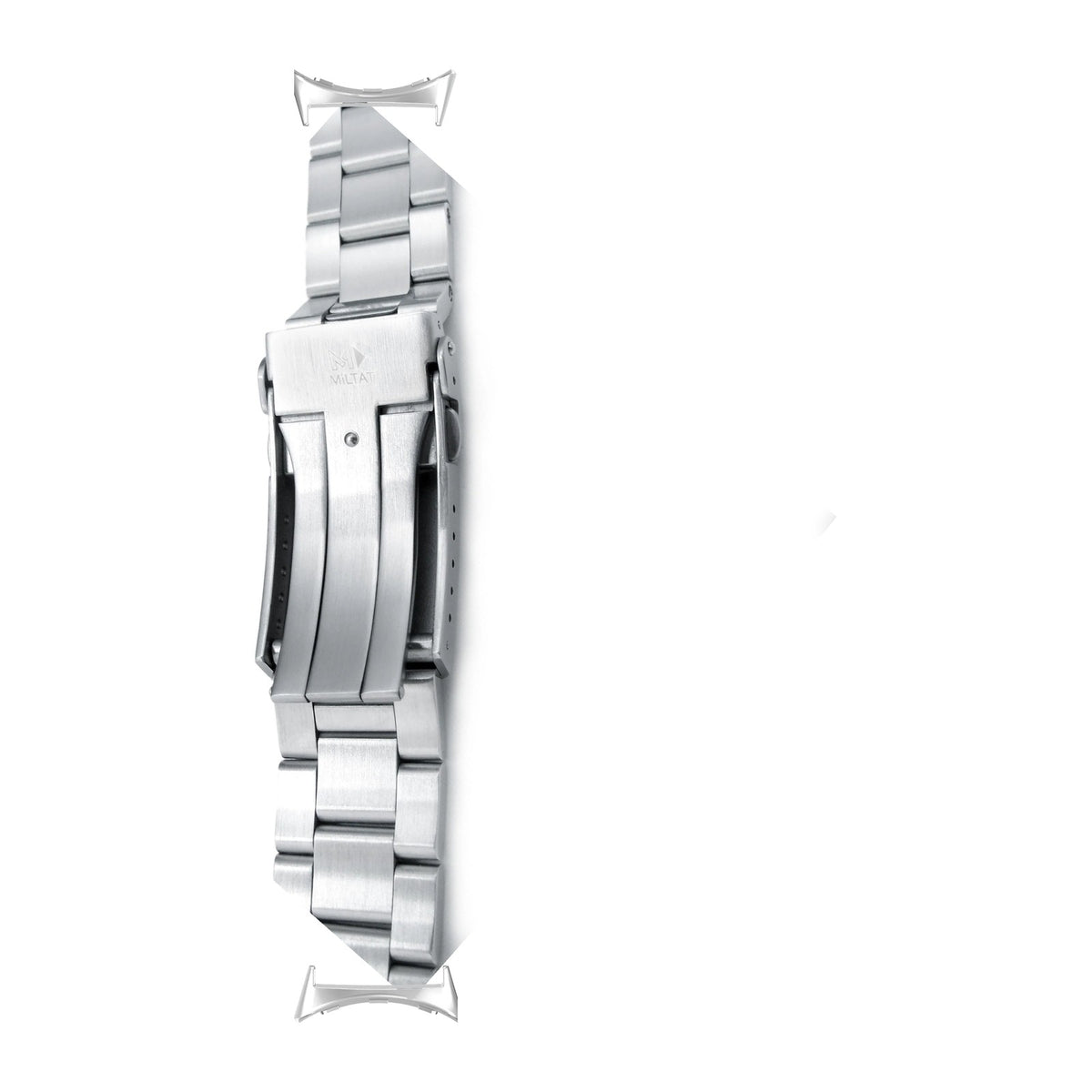 Super-O Steel Bracelet Silver with V-Clasp with Google Pixel Spring Bar Adapters - Wear Any 20mm Strap! for Pixel Watch 3-5 45mm