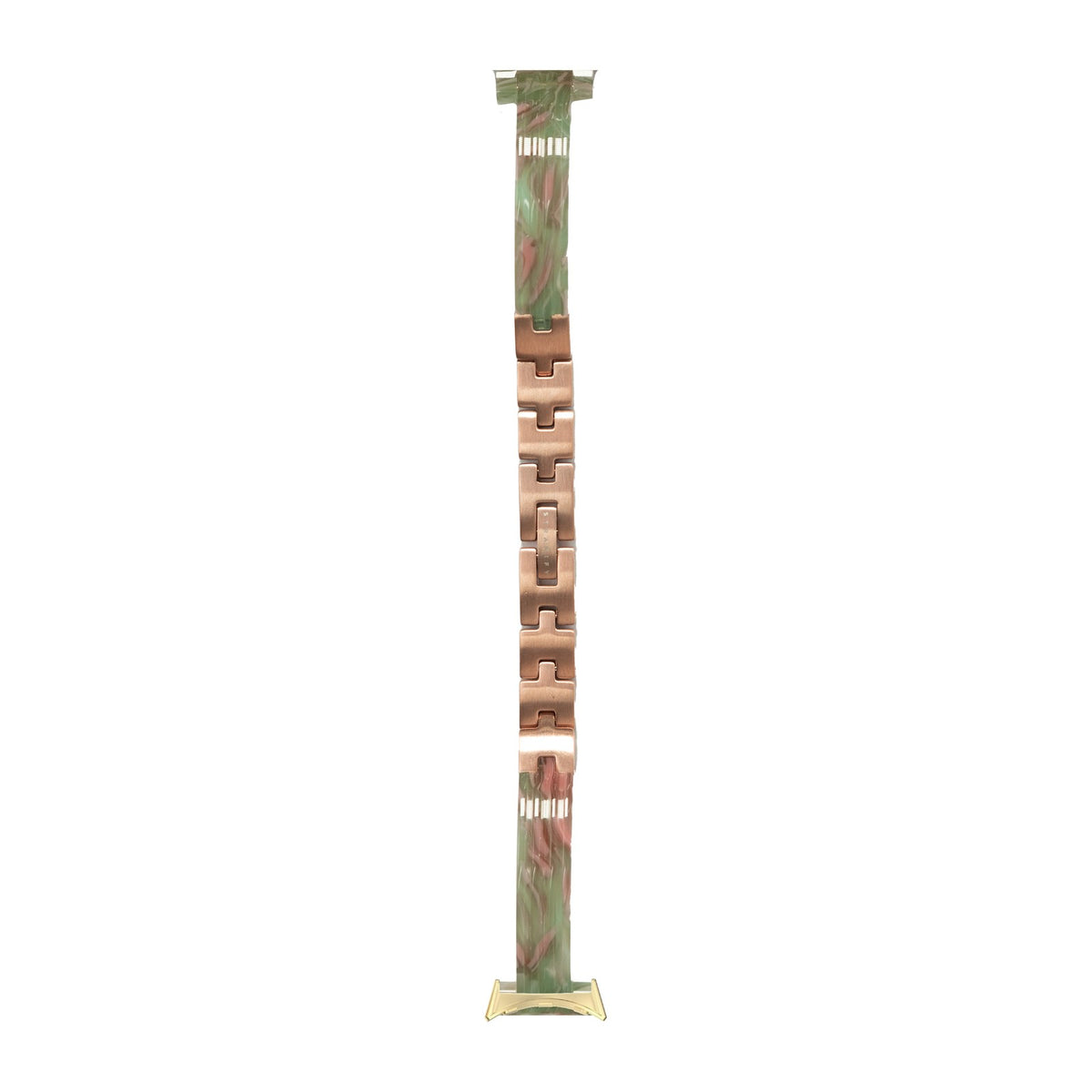 Acetate Bangle - Jade Pearl / Rose Gold Gold with Google Pixel Spring Bar Adapters - Wear Any 20mm Strap! for Pixel Watch 3-5 45mm