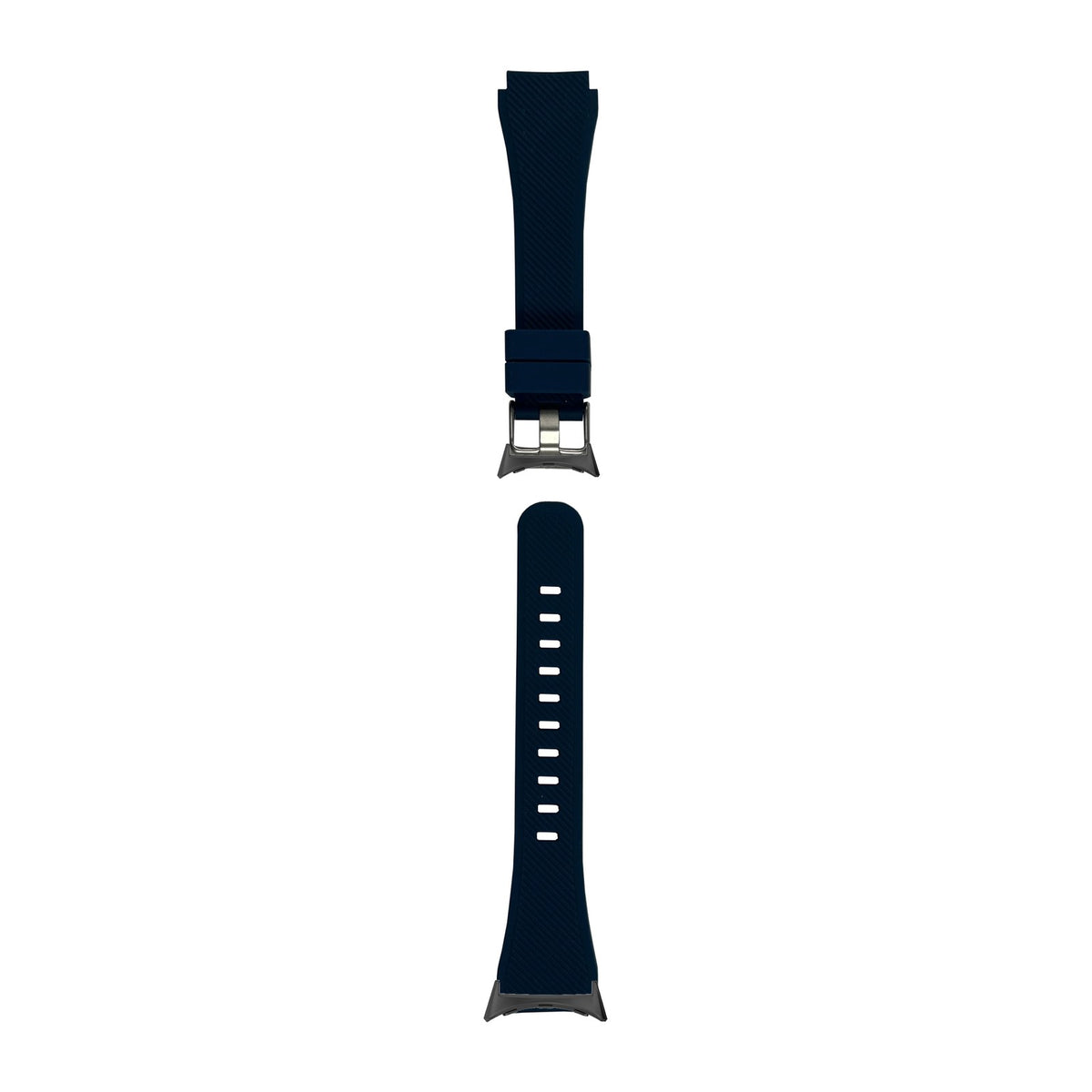 Flexi Silicone Midnight Blue Black with Google Pixel Spring Bar Adapters - Wear Any 20mm Strap! for Pixel Watch 3-5 45mm