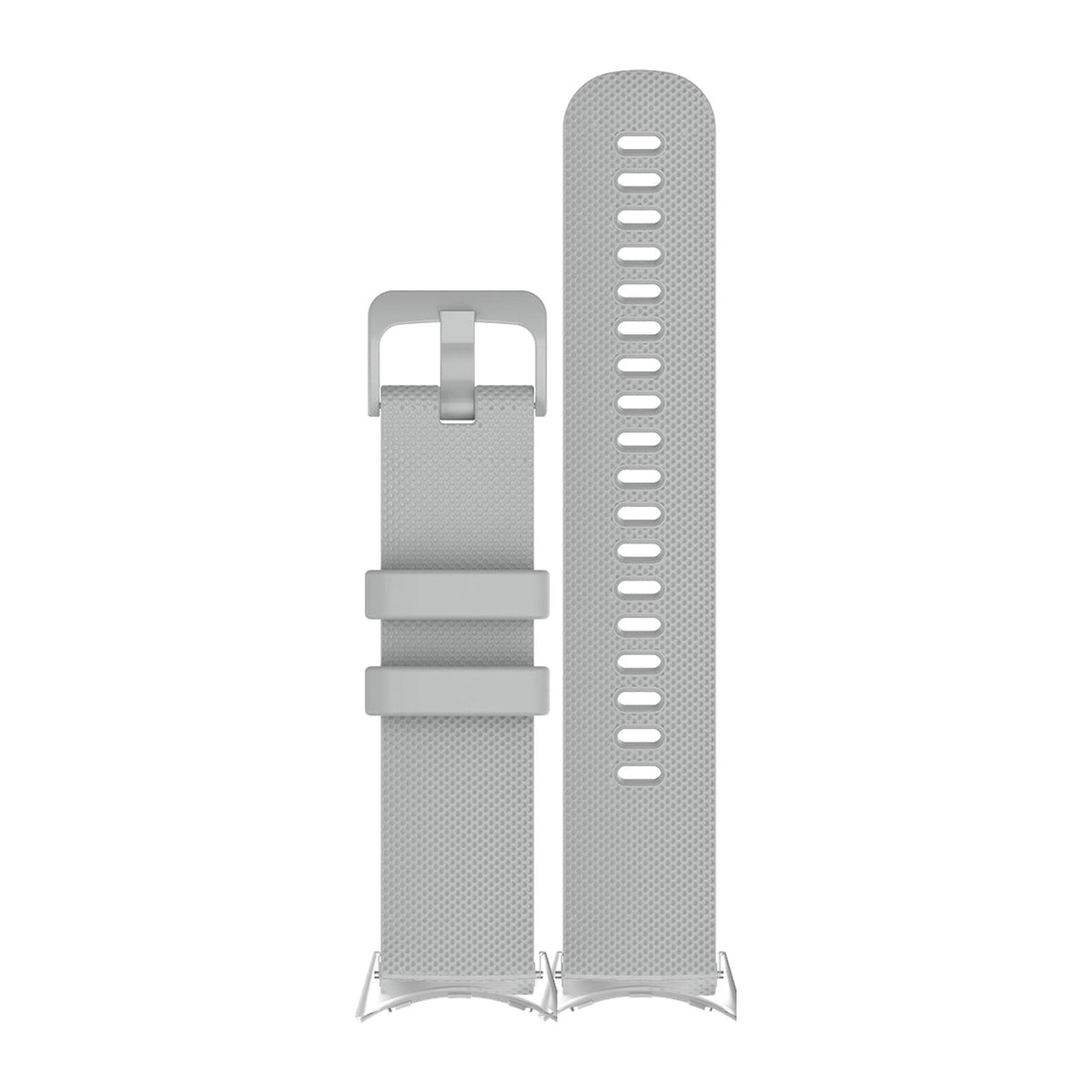 Classic Silicone Grey Matching Silver with Google Pixel Spring Bar Adapters - Wear Any 20mm Strap! for Pixel Watch 1-5 41mm