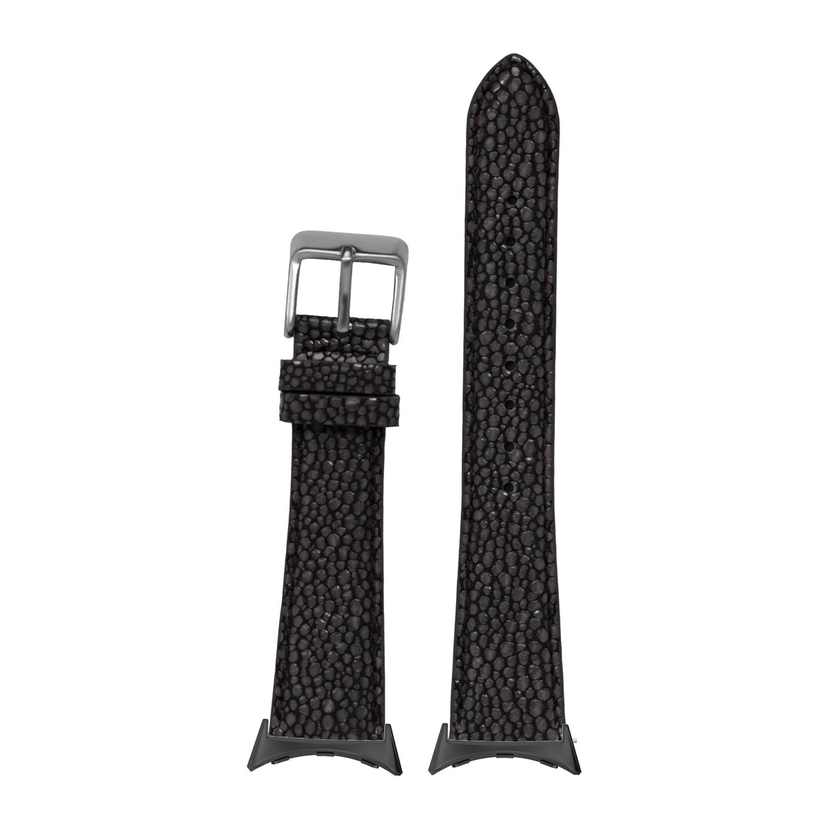 Faux Stingray - Grey / Black with Google Pixel Spring Bar Adapters - Wear Any 20mm Strap! for Pixel Watch 1-5 41mm