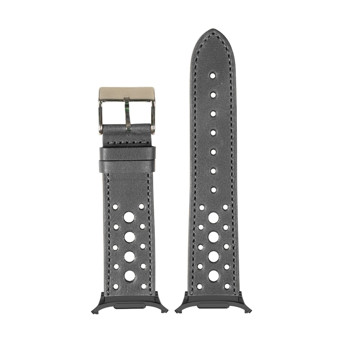 Leather - Daytona - Black for the Galaxy Watch 8, 9 and Ultra with adapter fitted