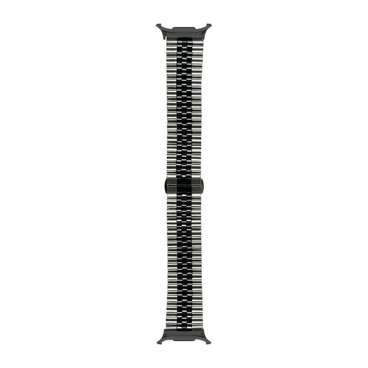 Jubilee Bracelet - Silver/Black Black with Strap Adapter for Galaxy Watch 8-9/Ultra