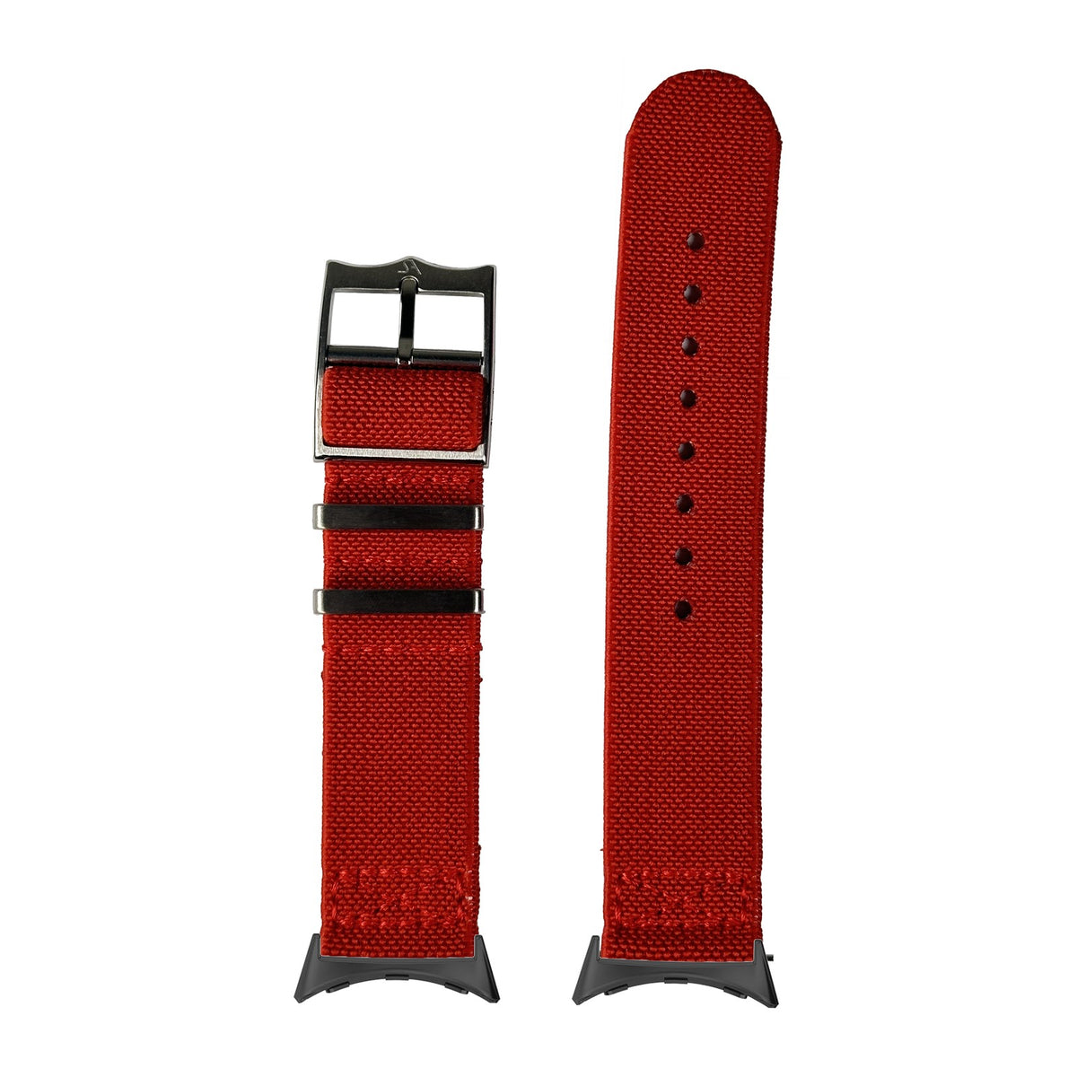 ElastoFlex - Red with Google Pixel Spring Bar Adapters - Wear Any 20mm Strap! for Pixel Watch 1-5 41mm