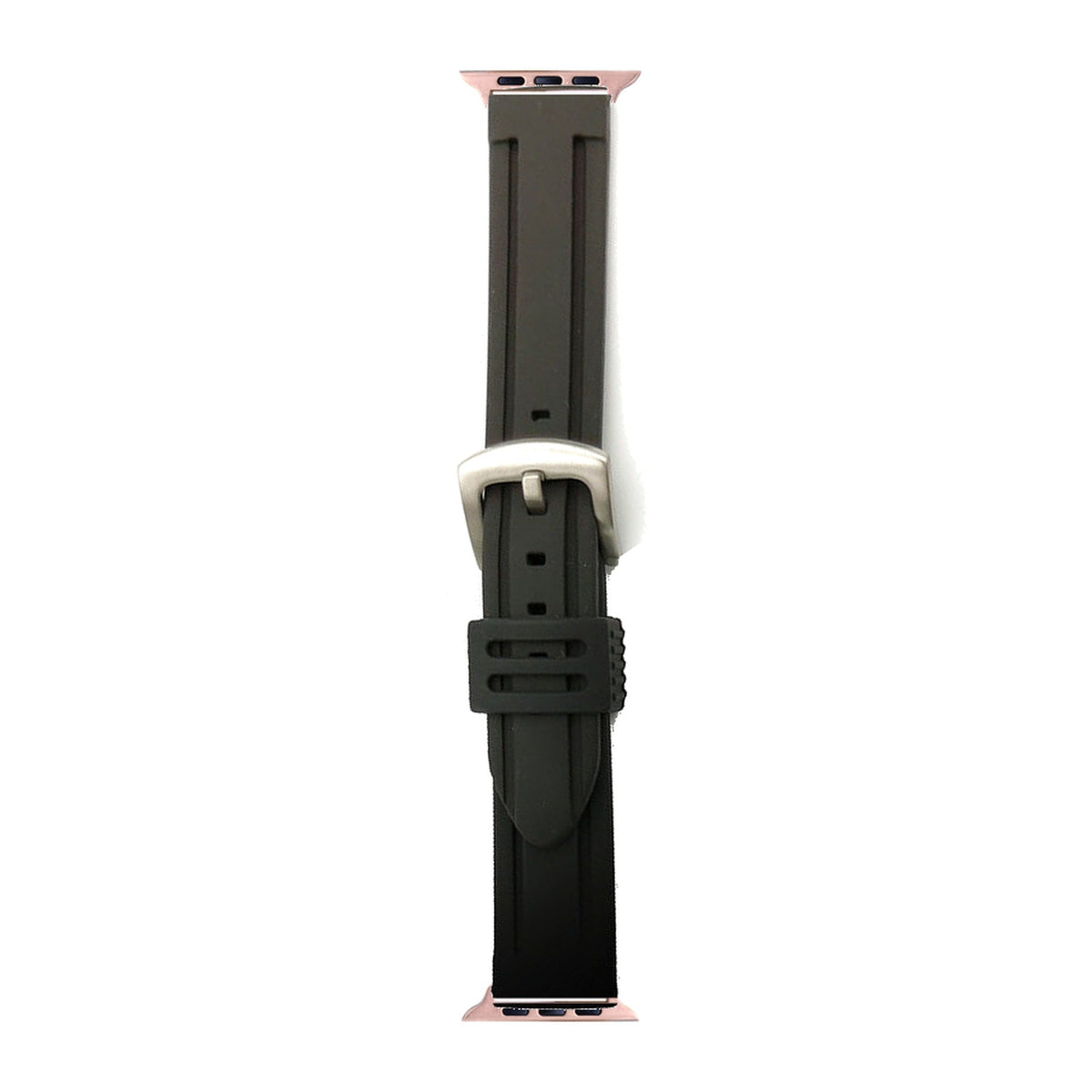 Navigator Silicone Strap Rose Gold with Connecters - Spring Bar Type for Apple Watch