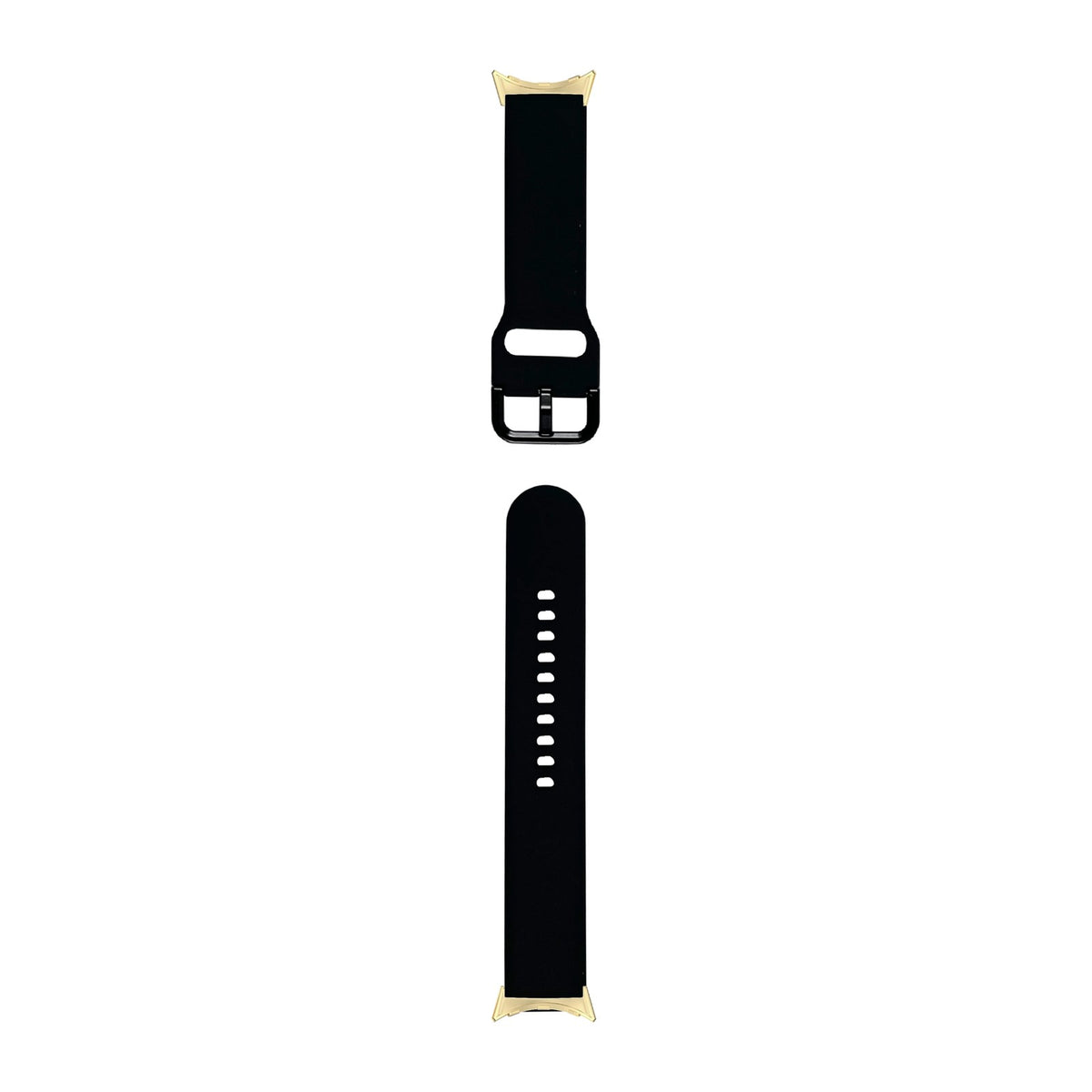 Flexi Silicone 6 Black Gold with Google Pixel Spring Bar Adapters - Wear Any 20mm Strap! for Pixel Watch 1-5 41mm