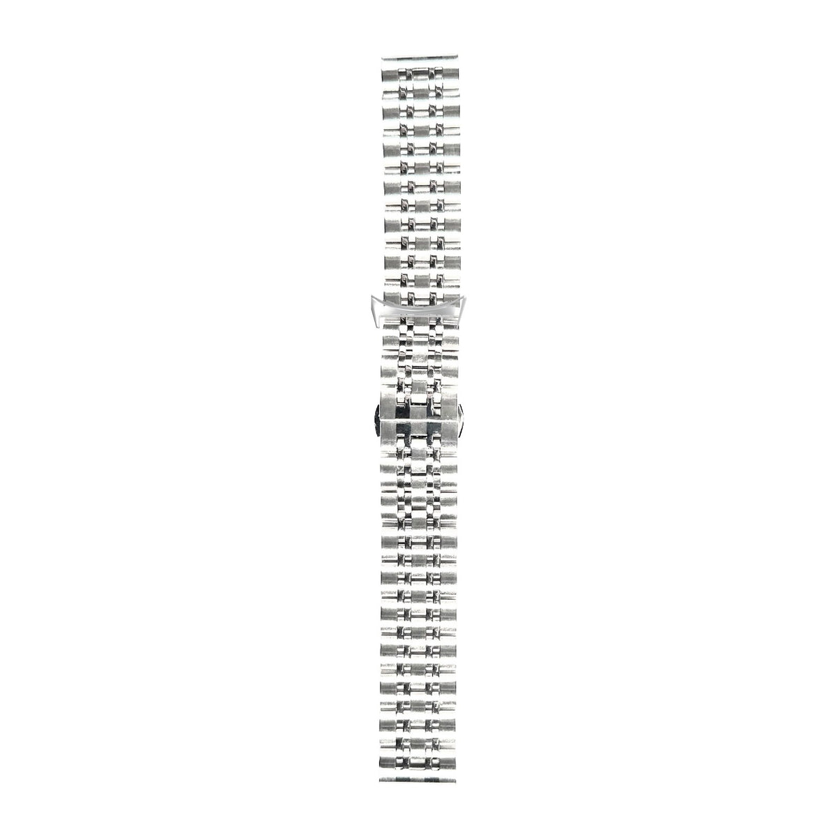 Steel Bracelet (Silver) - Deployment Clasp 2 Silver with Google Pixel Spring Bar Adapters - Wear Any 20mm Strap! for Pixel Watch 3-5 45mm