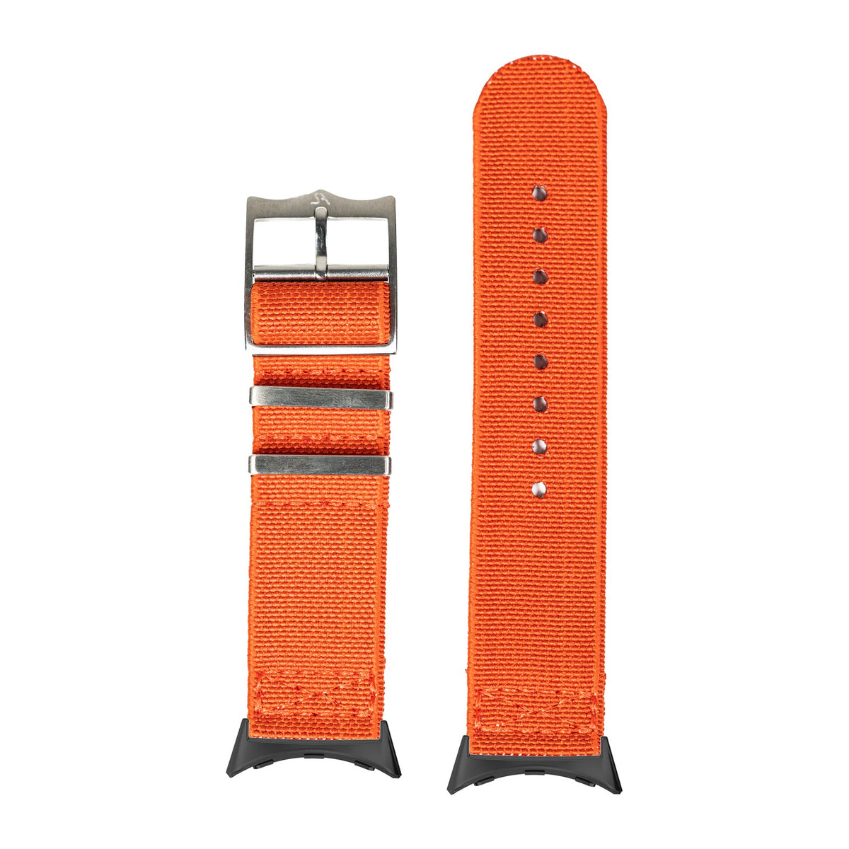 ElastoFlex - Orange with Google Pixel Spring Bar Adapters - Wear Any 20mm Strap! for Pixel Watch 3-5 45mm